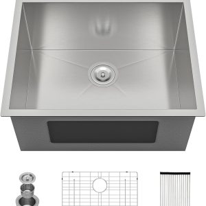 Durable Stainless Steel Sink with Deep Basin Design for Modern Home Renovations