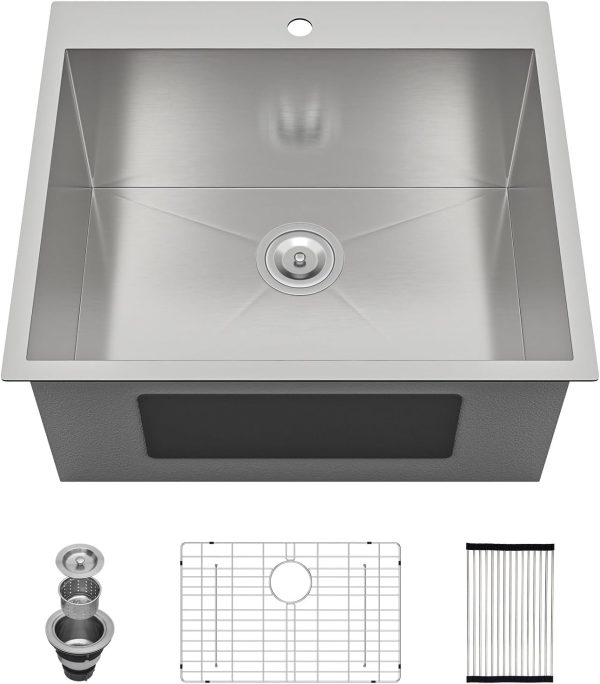 Durable Stainless Steel Sink with Deep Basin Design for Modern Home Renovations