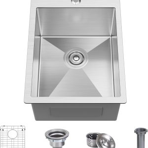 Modern Stainless Steel Kitchen Sink with Deep Basin Design