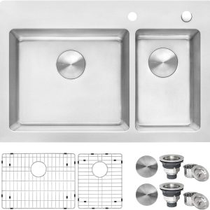 Durable Stainless Steel Kitchen Sink for Home Chefs and Professionals