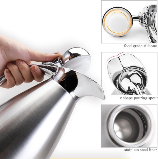 Modern Stainless Steel Electric Kettle with Auto Shut-off Feature - Image 3