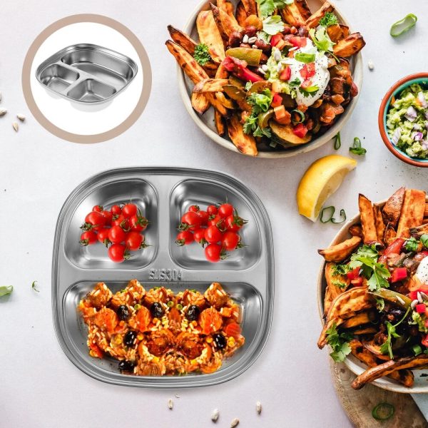 Stainless Steel Food Tray for Meals and Home Use - Image 4