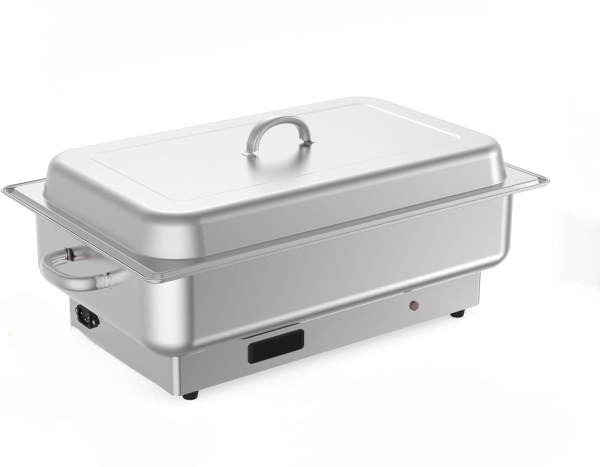 Restaurant 9L Full Gold Rectangle Food Warmer Heating Chafer Chafing Dish with Show Window Lid - Image 4