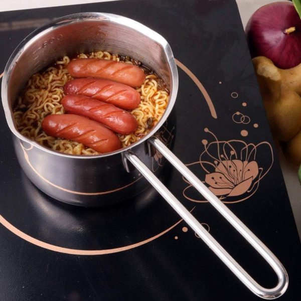 Stylish Stainless Steel Mini Milk Pot for Home and Kitchen Use - Image 2