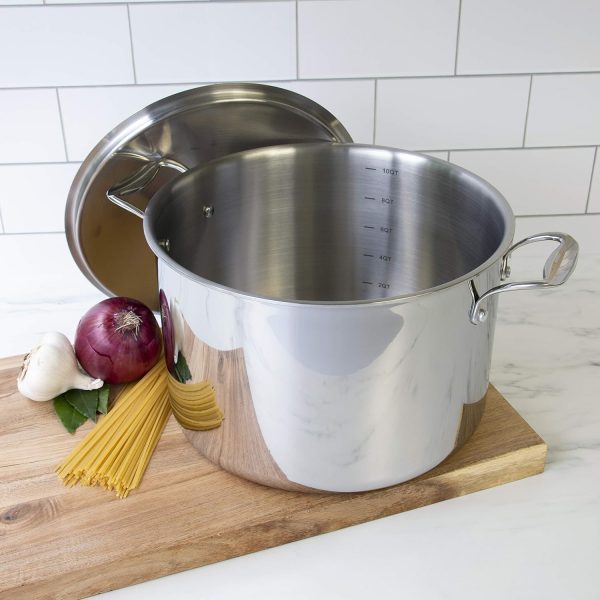 Heavy-Duty Versatile Durable Multi-Use Stainless Steel Stock Pot for Boiling and Stewing Foods - Image 2