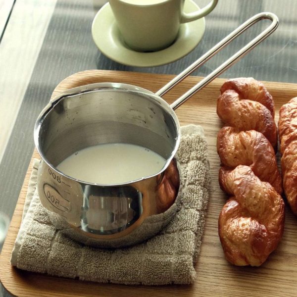 Stylish Stainless Steel Mini Milk Pot for Home and Kitchen Use - Image 3