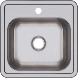 Large Inset Stainless Steel Kitchen Single Sink with Brushed