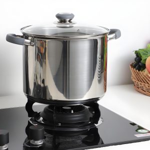 Versatile Durable Stainless Steel Stock Pot with Lid for Home Chefs, Soups and Stews