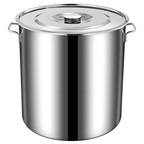 Durable Heavy-Duty 21L 25L Stainless Steel Stock Pot with Lid and Handle