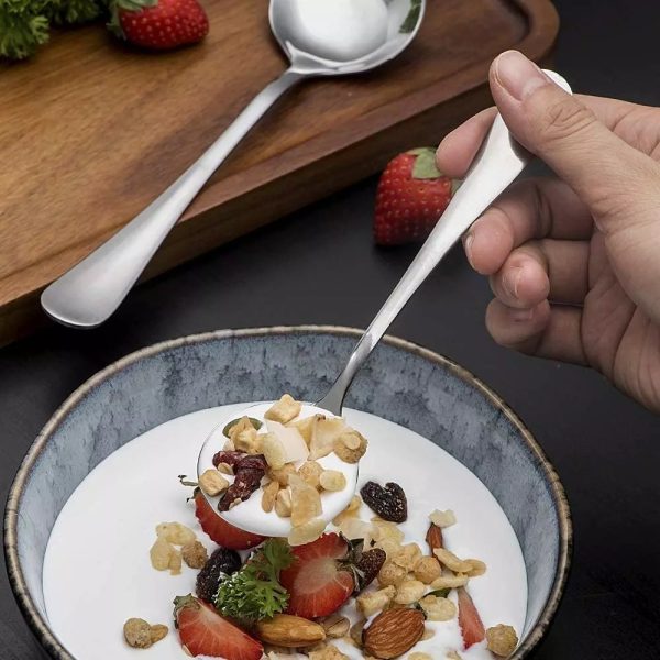 Elegant Stainless Steel Spoon with Polish Handle for Comfort - Image 3