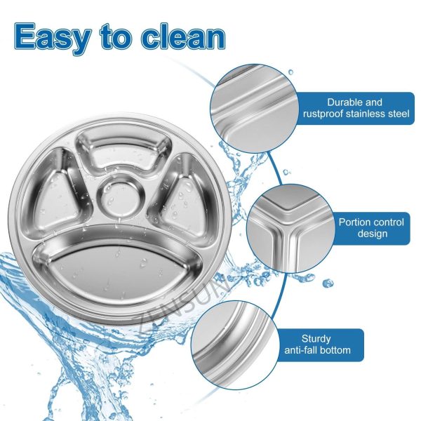 Elegant Multi-Compartment Food Tray for Meal Prep and Serving - Image 2