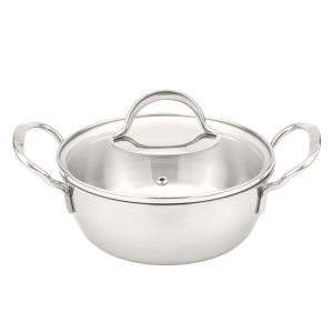 Durable Stainless Steel Stock Pot with Heat-Resistant Handles for Soup and Stew Making