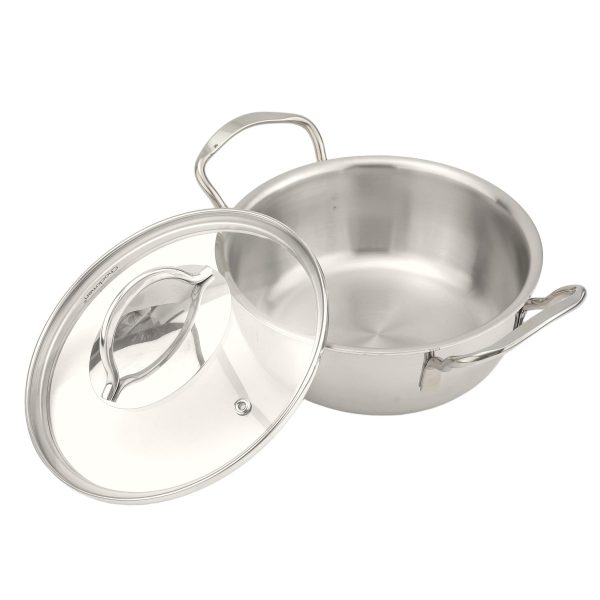 Durable Stainless Steel Stock Pot with Heat-Resistant Handles for Soup and Stew Making - Image 3