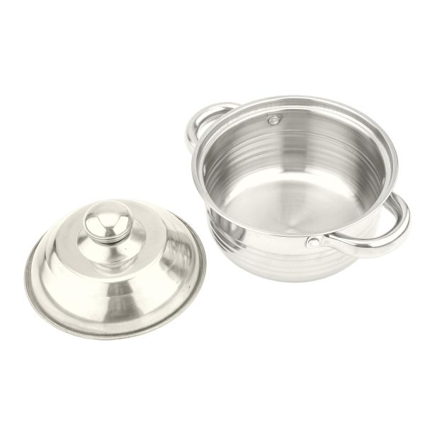 Durable Stainless Steel Stock Pot with Heat-Resistant Handles for Soup and Stew Making - Image 2