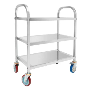 Stainless Steel 3 Layers Beverages Trolley with Polish Procesing for Home Use