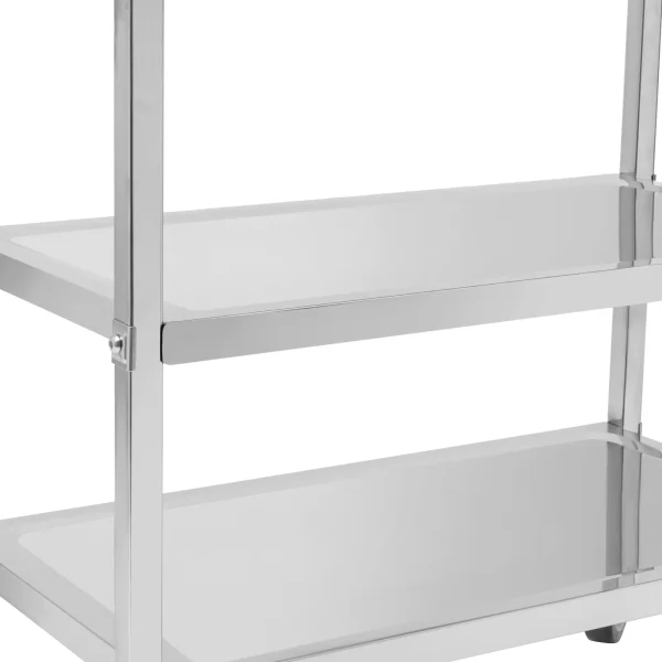 Stainless Steel 3 Layers Beverages Trolley with Polish Procesing for Home Use - Image 3